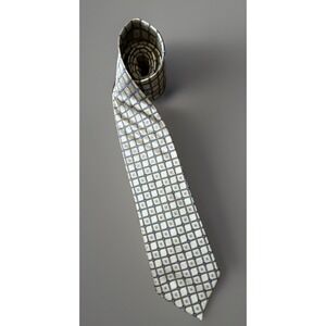 Insignia Martin Wong Neckwear Tie Gold Black Check 100% Silk JBHS